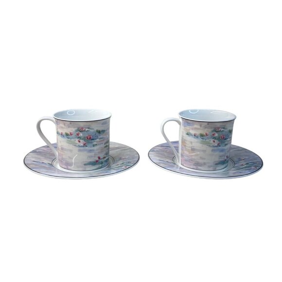 2 Mikasa Maxima Monet CAK01 Cup & Saucer Sets - Picture 2 of 8